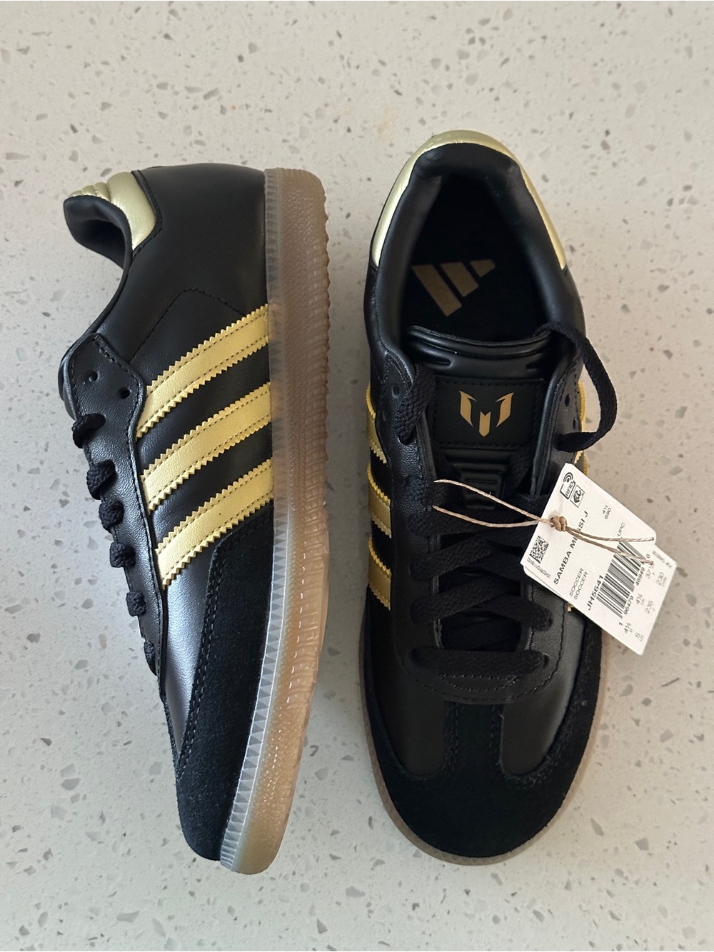Samba Messi Black & Gold Sneakers
